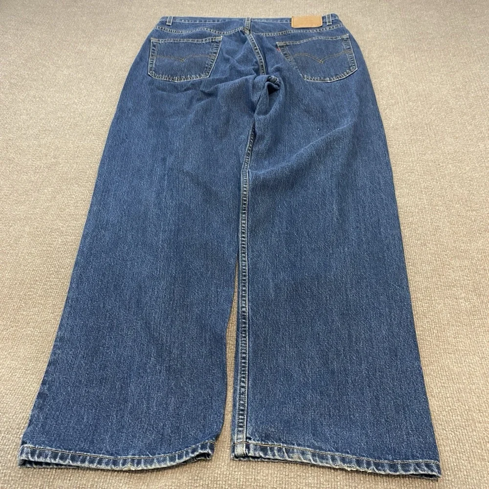 Levis Jeans Mens 38x34 Blue 569 Baggy Loose Straight Vintage Y2K 2001 Dark Wash